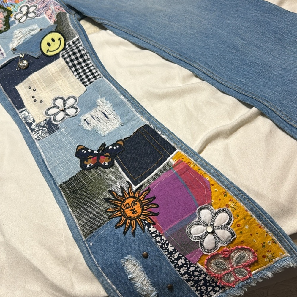 BDG patchwork jeans raw hem - Picture 4 of 10